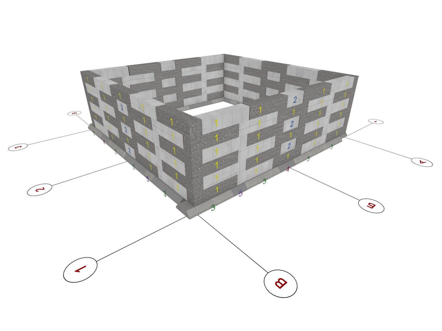Фундамент из блоков для дома; установка фундаментных блоков; фундамент ...