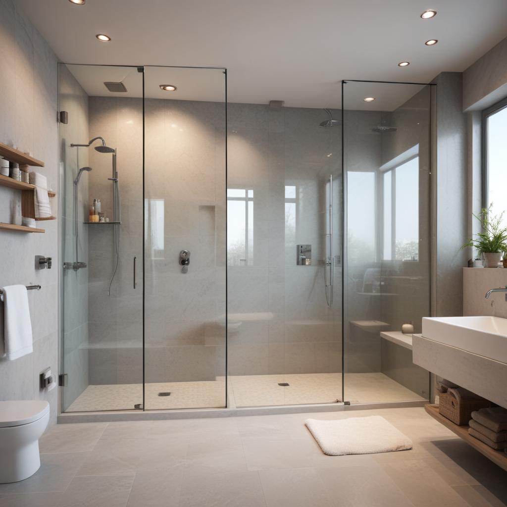 Стеклянные душевые перегородки: виды конструкций и критерии выбора